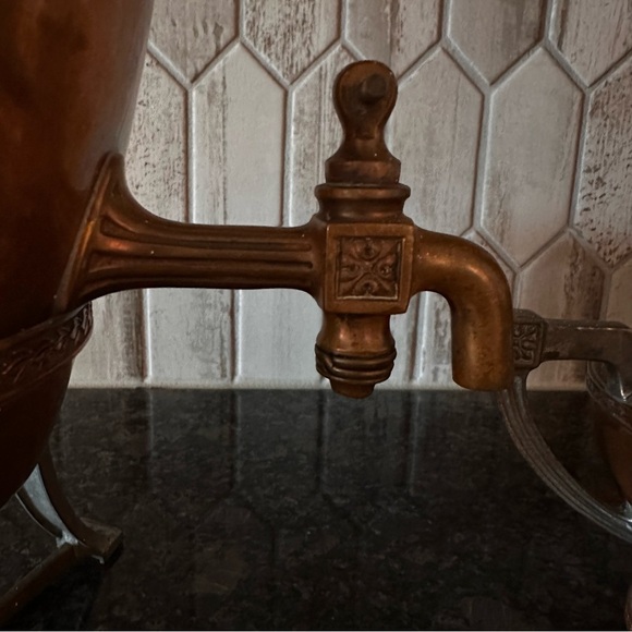 Vintage Universal Copper Samovar Coffee Urn Set L.F.&C. E9189 w Creamer Sugar - Picture 14 of 16